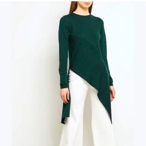 Rosetta Getty reversible knit asymmetrical top made with virgin wool new